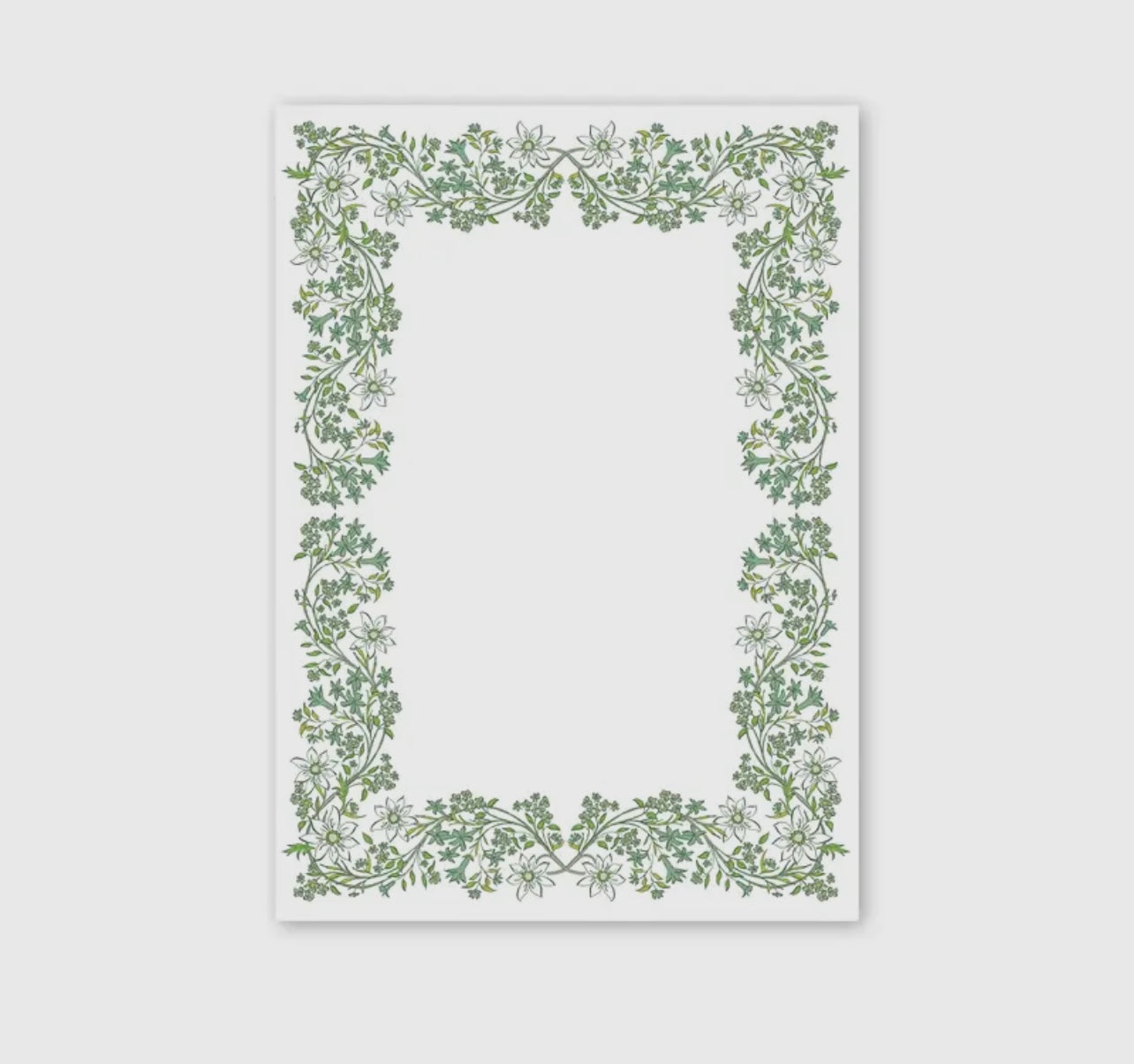 Green Floral Notepad