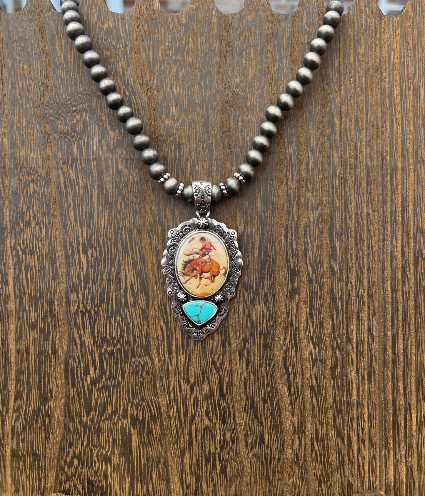 Navajo Pearl Cowboy Necklace