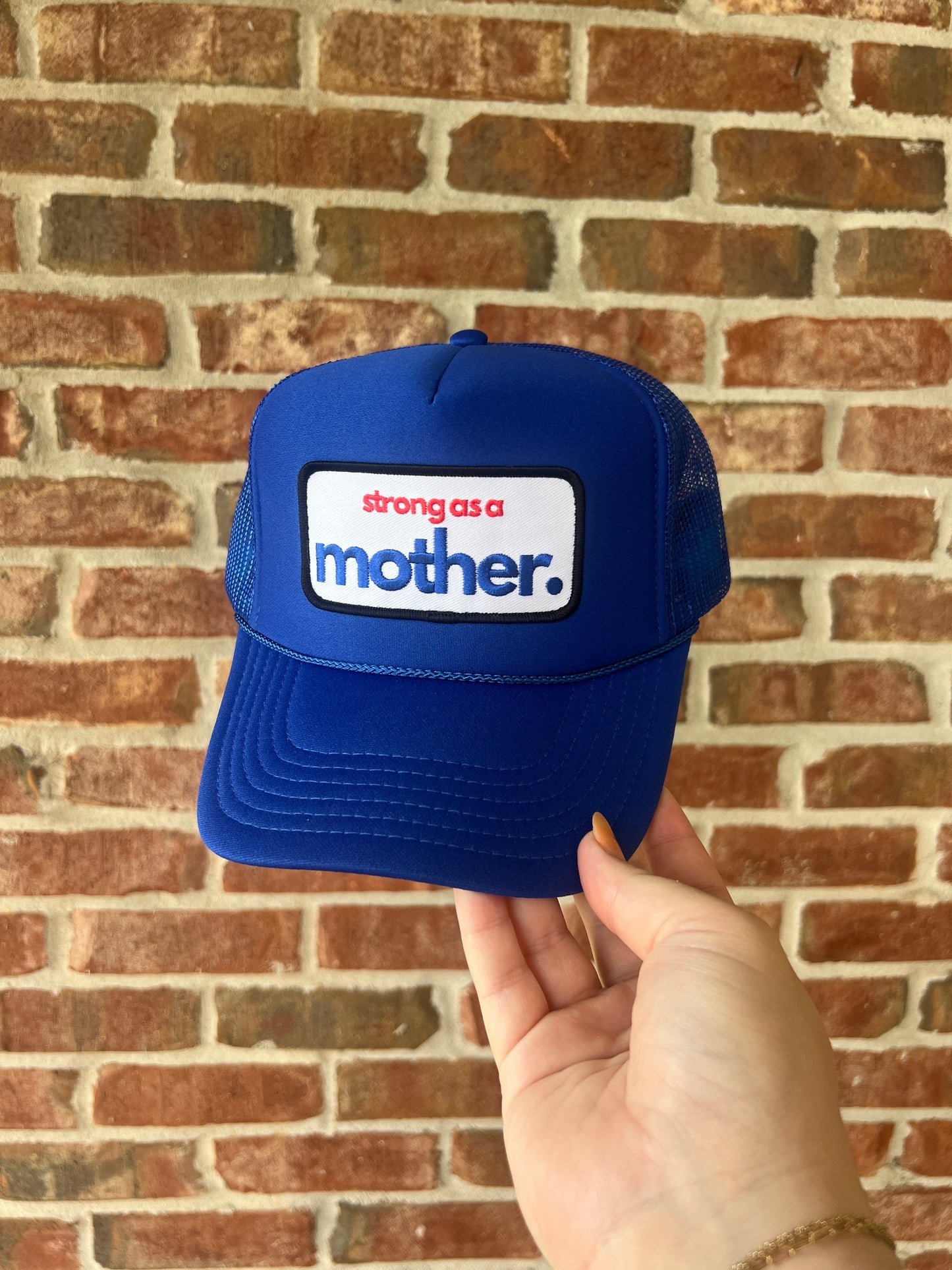 Strong As A Mother Patch Trucker