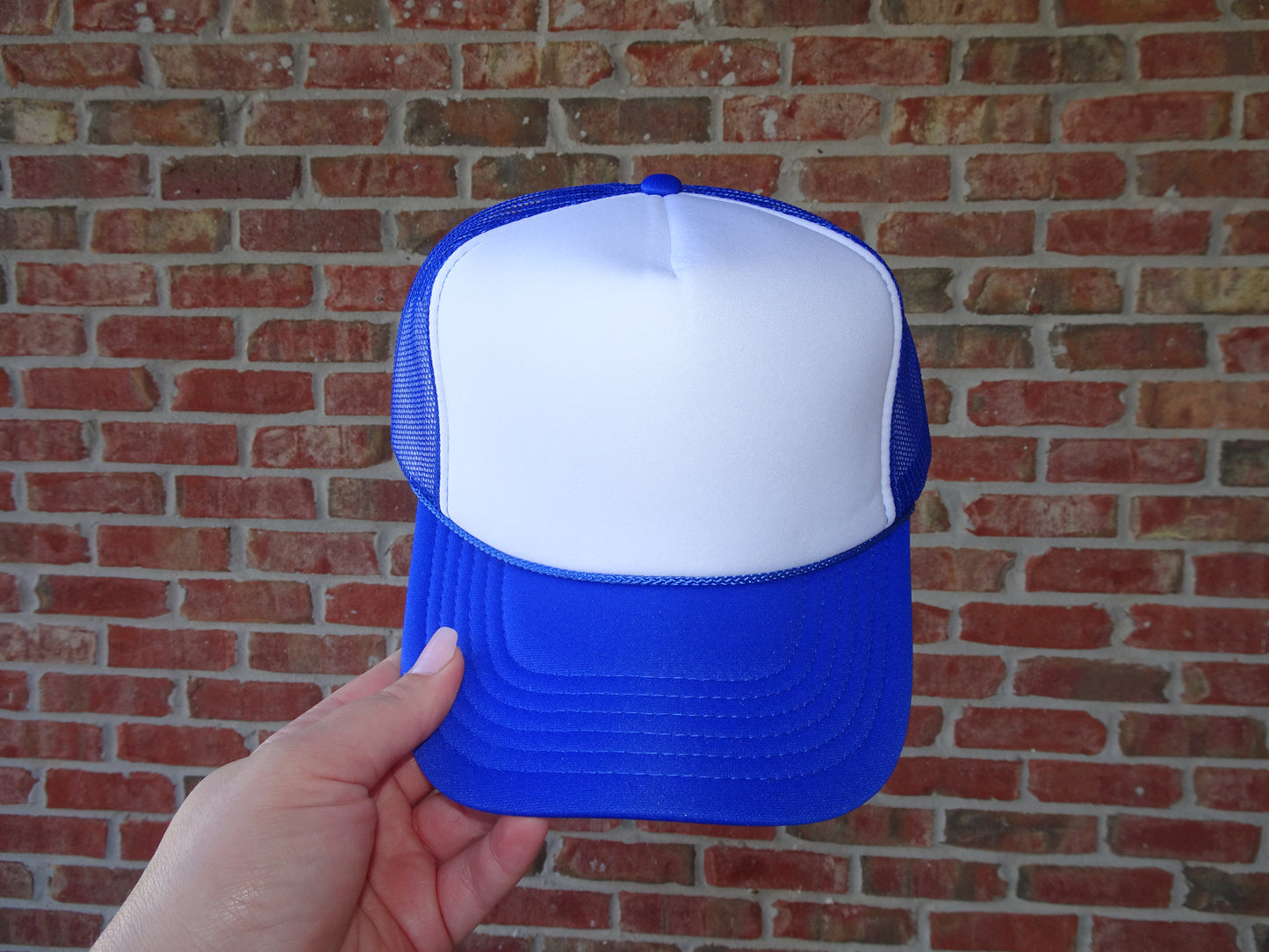 Blue and White Custom Hat