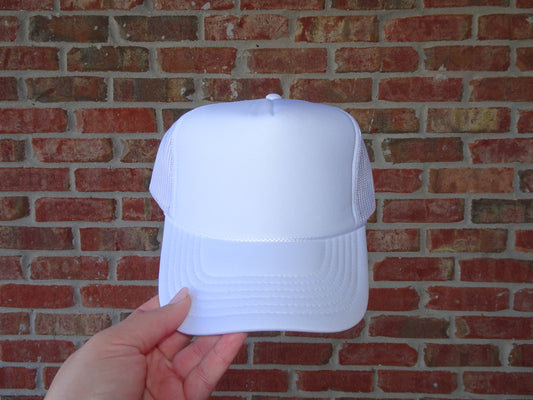 All White Custom Hat