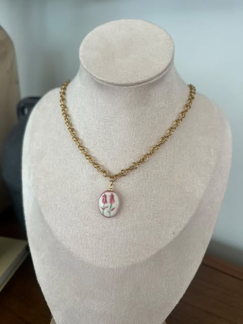 Vintage Rose Necklace - 18inch
