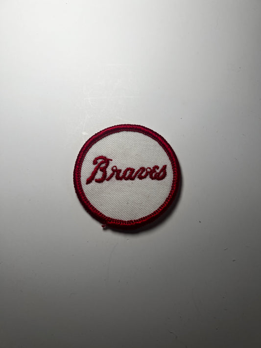 Vintage Braves Script Small Patch