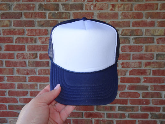 Navy & White Custom Hat