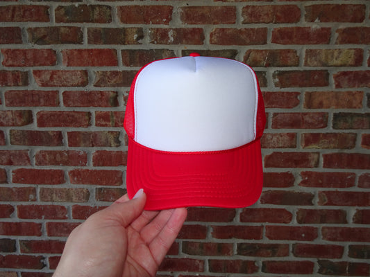 Red & White Custom Hat