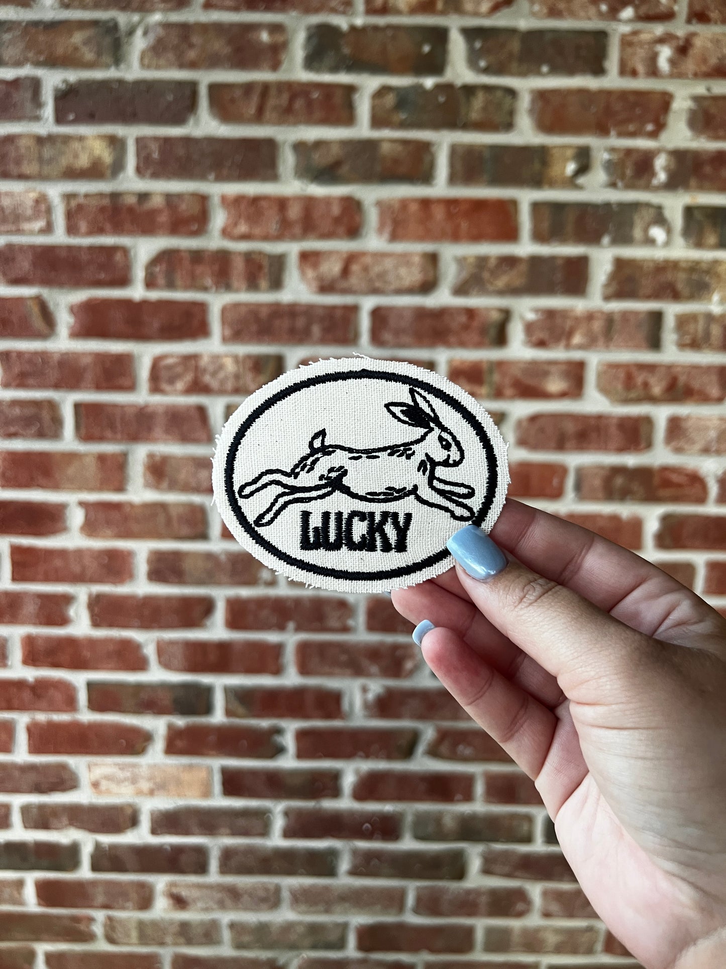 Lucky Rabbit Oval Medium Patch