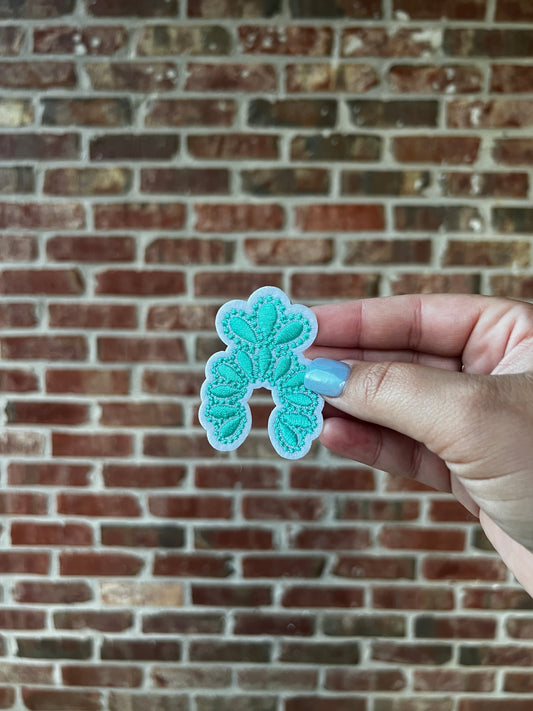 Turquoise Blossom Medium Patch