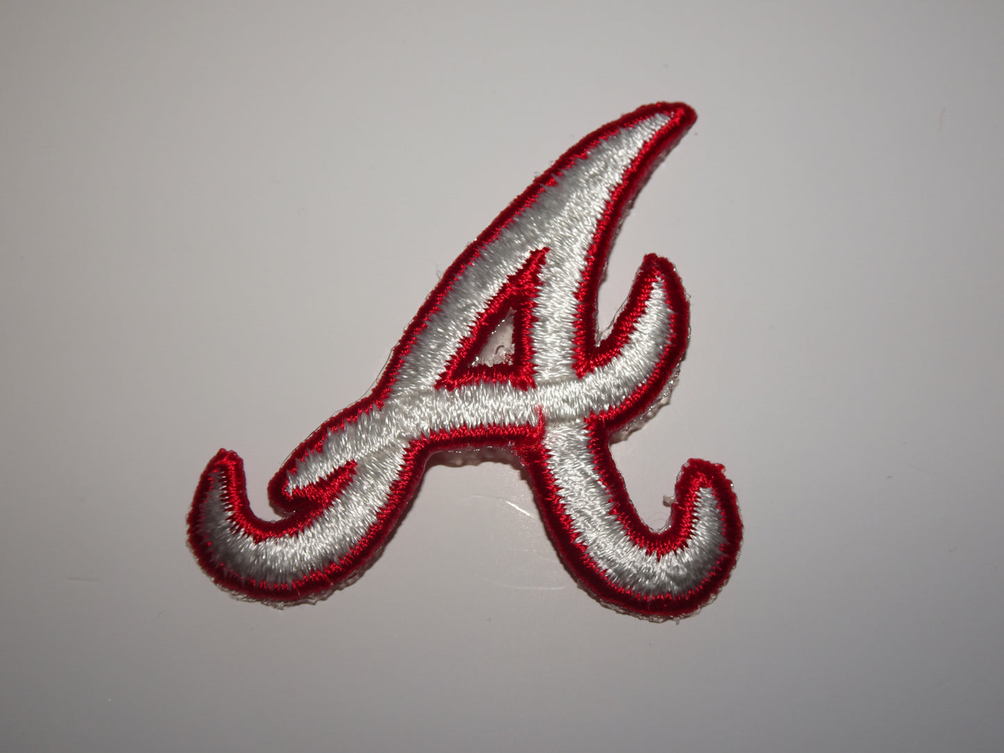 White and Red Braves "A" Medium Patch