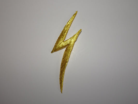 Gold Lightning Bolt Small Patch