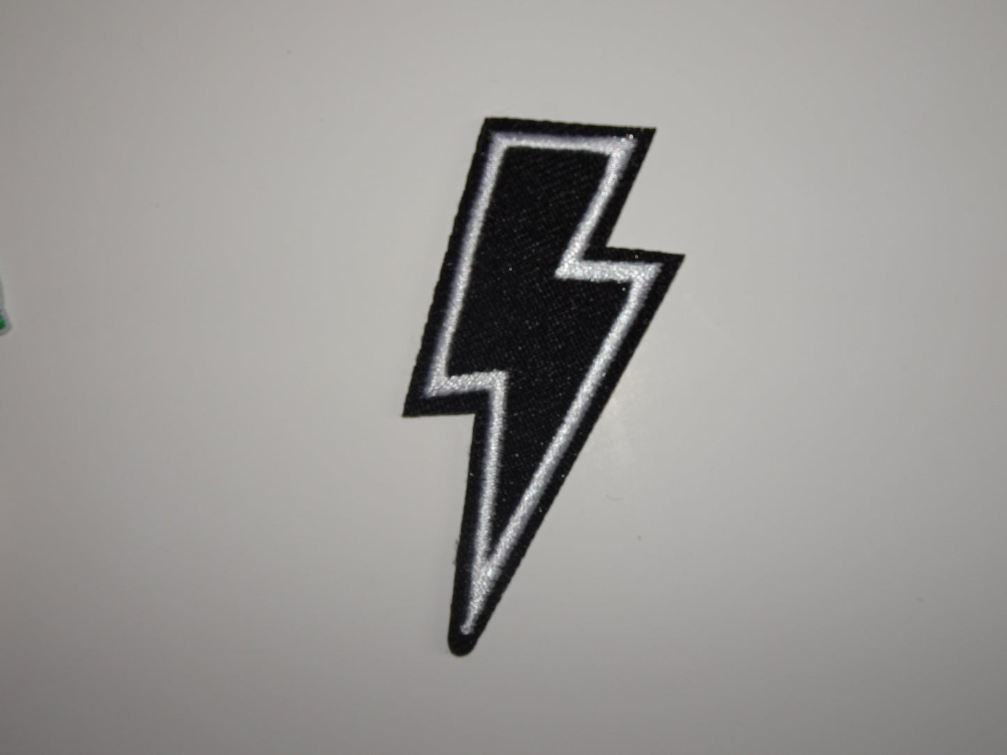 Black Lightning Bolt Small Patch