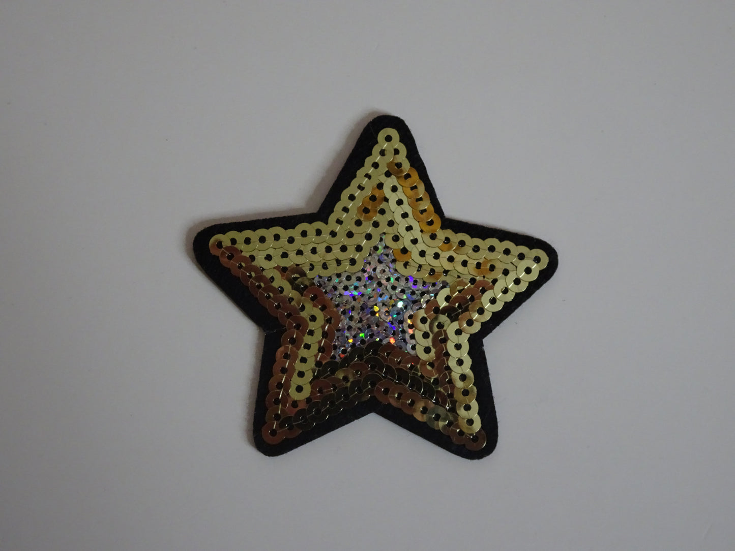 Gold and Silver Medium Star Patch