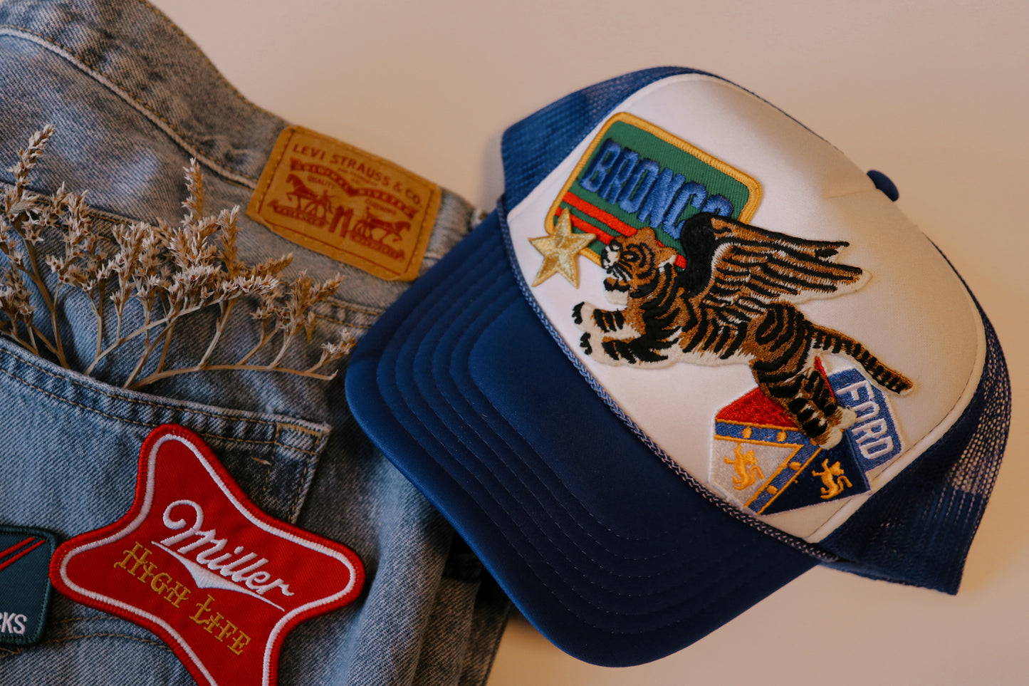 Blue Bronco Tiger Trucker