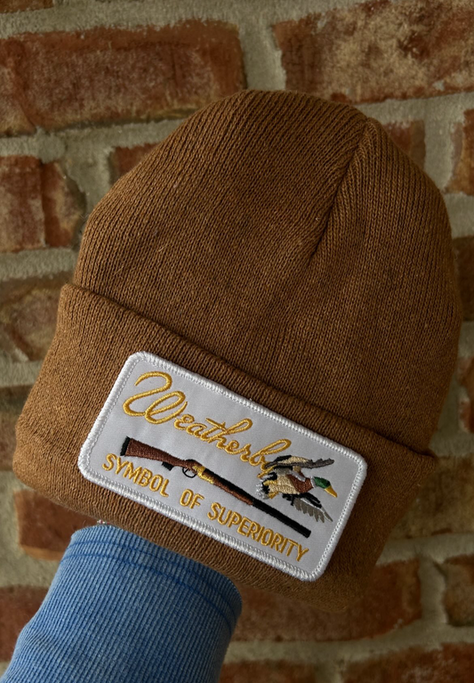 Weatherby brown beanie