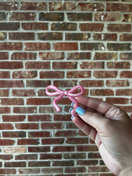 Pink Bow Small Patch 2