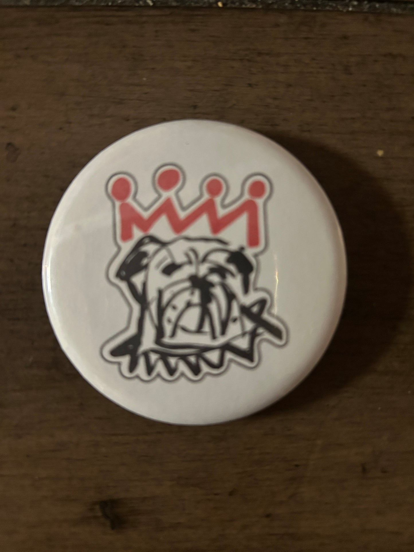 white bulldog button